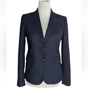 J. Crew Dark Blue Navy Women's Blazer Lined Preppy Office Career wear Size 2